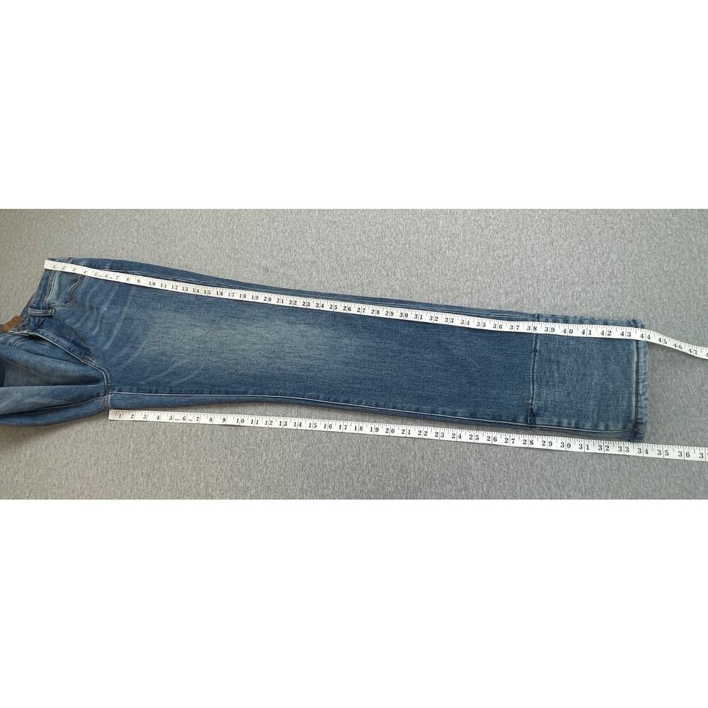 Judy Blue Jeans Womens 7/28 Blue Cotton Blend Stretch Shearling Cuffed Straight - Picture 10 of 10